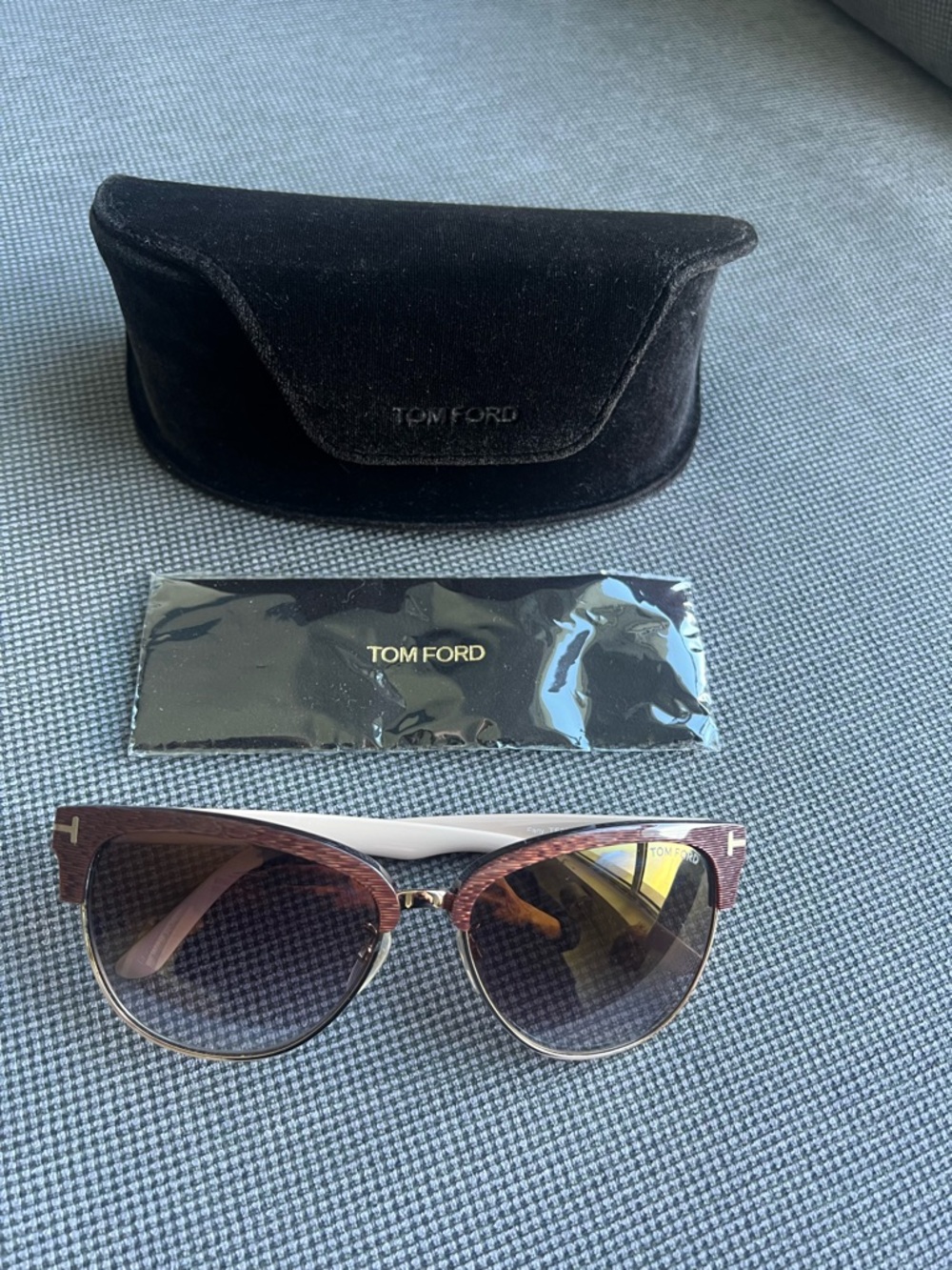 Tom Ford Gold Cat-Eye Sunglasses (FT0368)